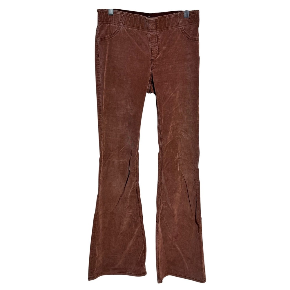 We The Free Free People Corduroy Flare Pants Brown Bell Bottom 27 Pull On Boho‎